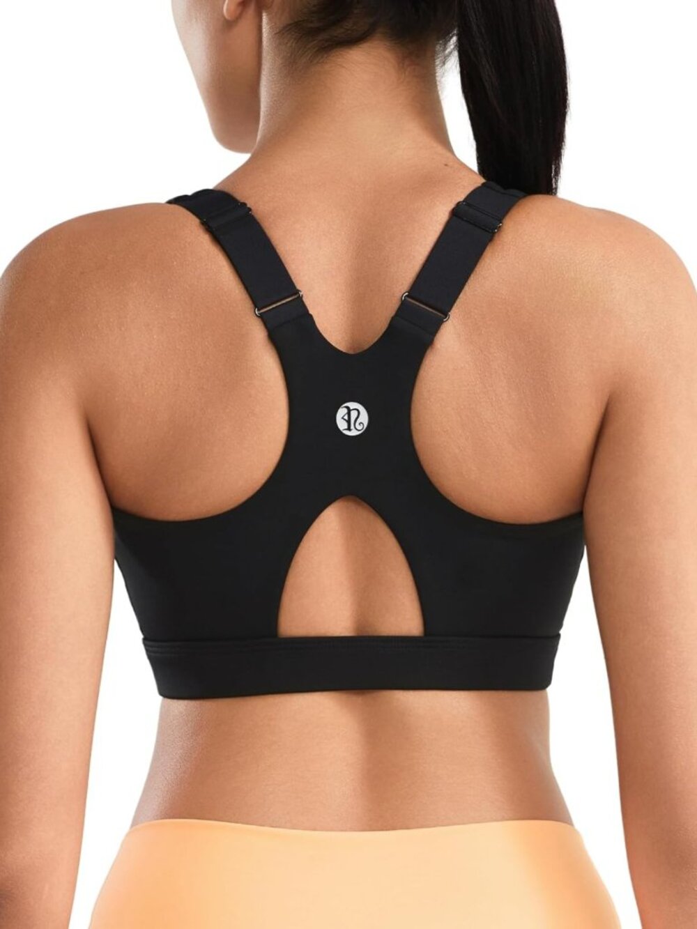 High Impact Racerback Sports Bra for Women, Adjustable Straps & Padded Support